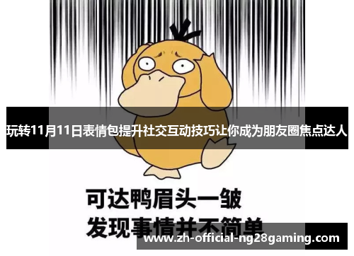 玩转11月11日表情包提升社交互动技巧让你成为朋友圈焦点达人